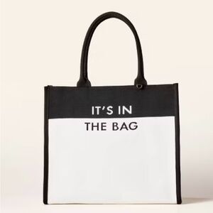 kate spade new york ♠️ x Target White/Black Colorblock Knit Tote Bag - NWT